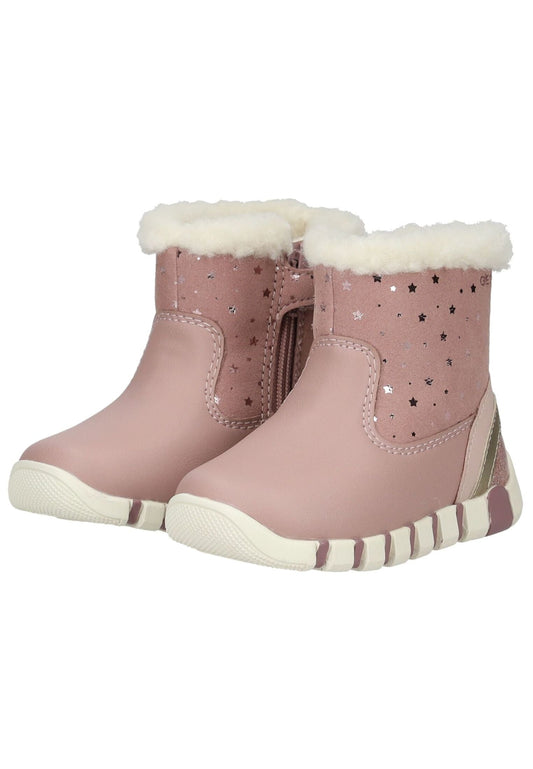 Geox Stiefelette Lederimitat Rose Warmfutter