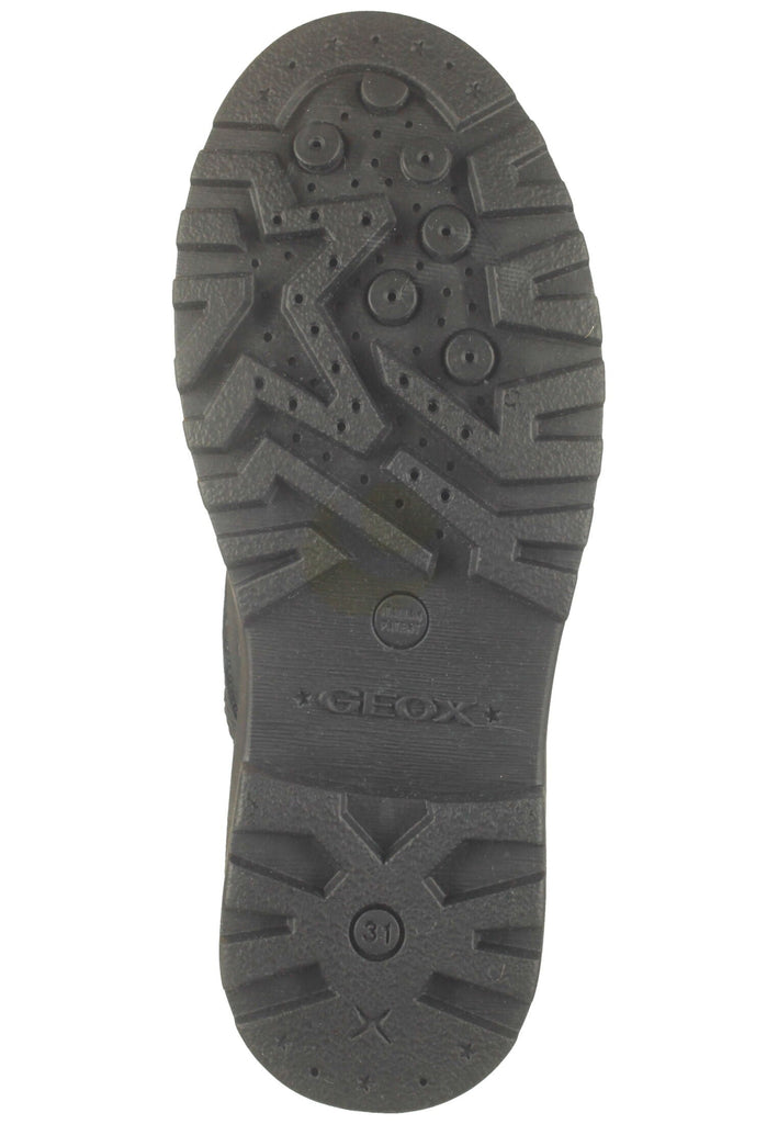 Geox Stiefelette Lederimitat Schwarz/Gold