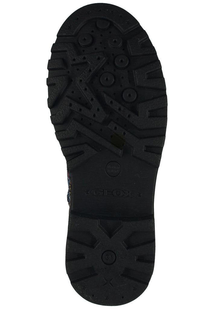 Geox Stiefelette Lederimitat Schwarz Multi
