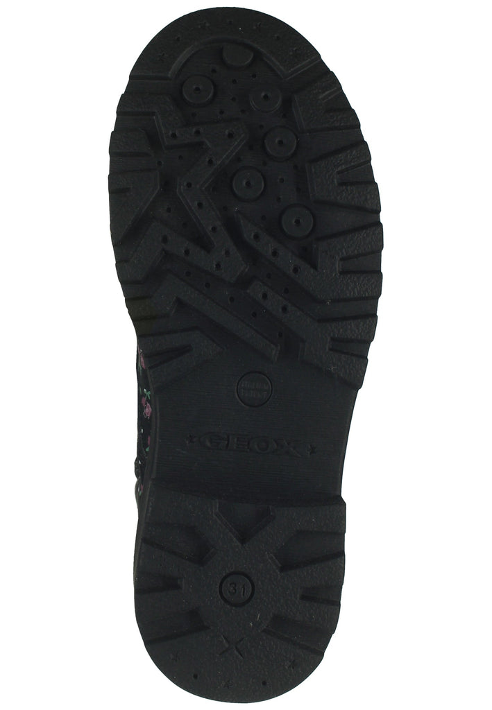 Geox Stiefelette Lederimitat Schwarz Multi