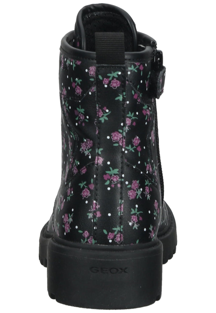 Geox Stiefelette Lederimitat Schwarz Multi