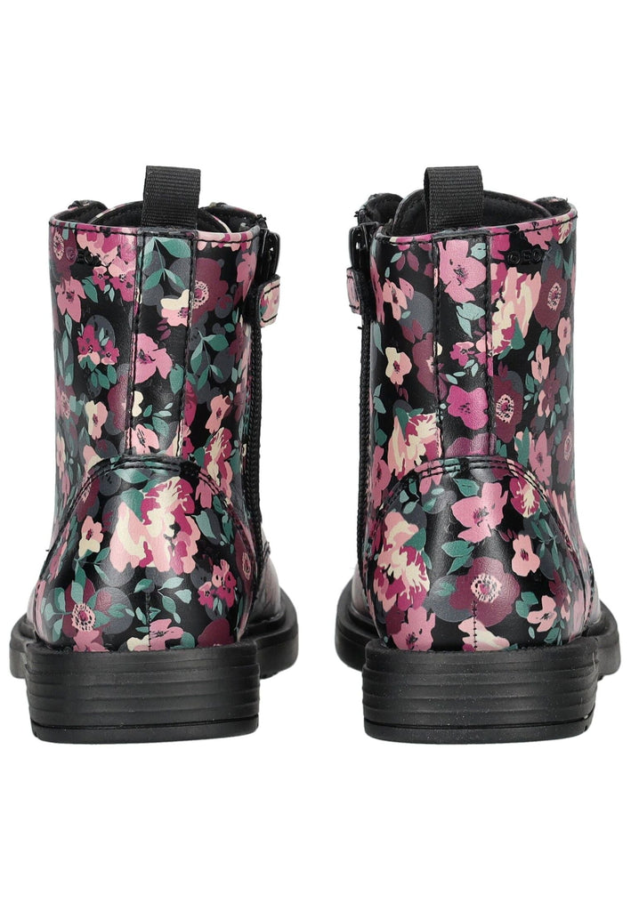 Geox Stiefelette Lederimitat Schwarz/Pink