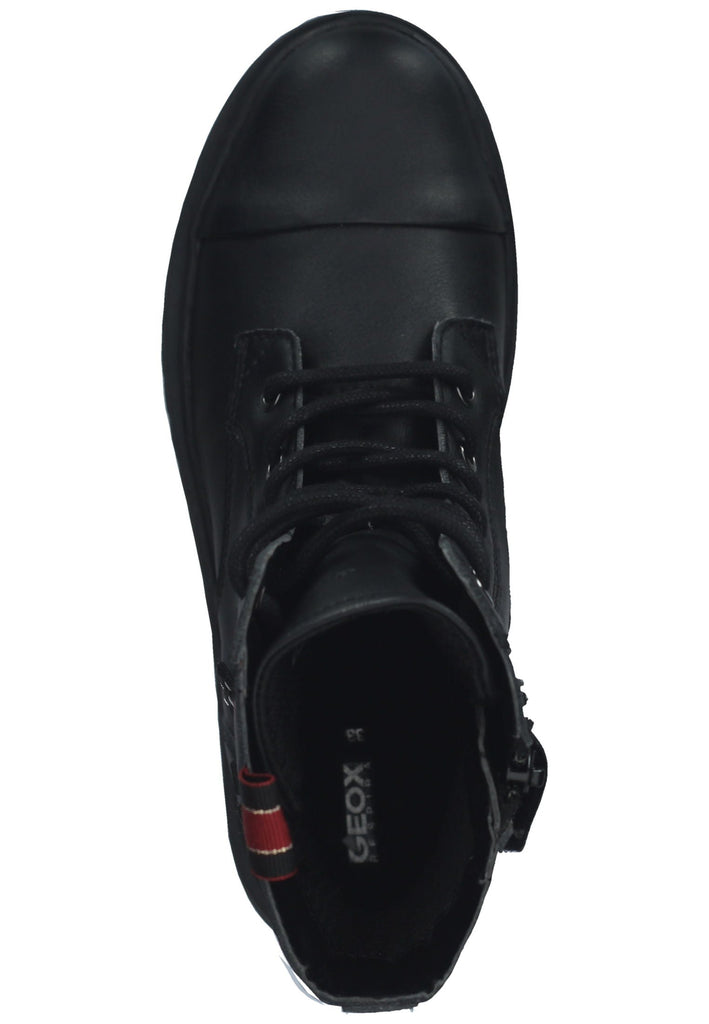 Geox Stiefelette Lederimitat Schwarz/Rot