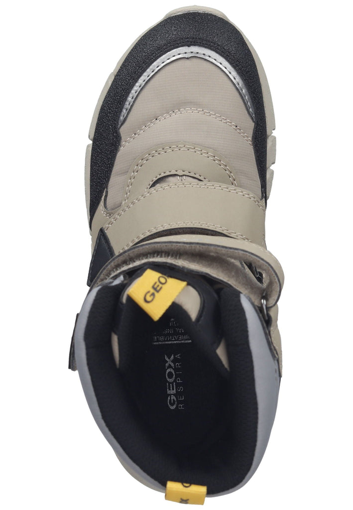 Geox Stiefelette Lederimitat/Textil Beige/Schwarz