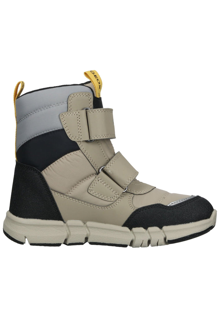 Geox Stiefelette Lederimitat/Textil Beige/Schwarz