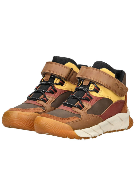 Geox Stiefelette Lederimitat/Textil Braun
