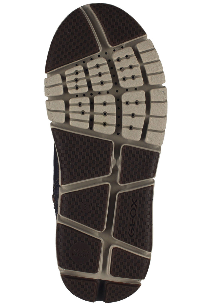 Geox Stiefelette Lederimitat/Textil Braun/Rot Warmfutter