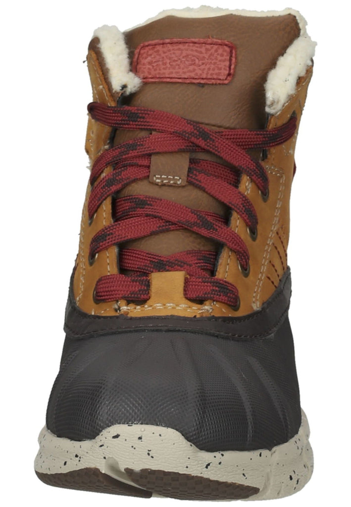 Geox Stiefelette Lederimitat/Textil Braun/Rot Warmfutter