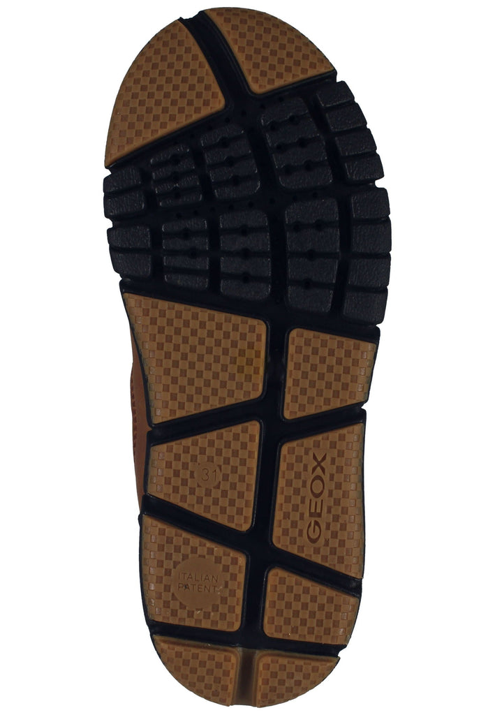 Geox Stiefelette Lederimitat/Textil Braun/Schwarz