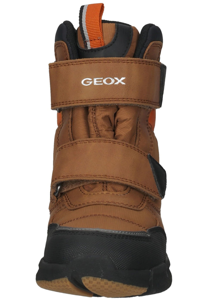 Geox Stiefelette Lederimitat/Textil Braun/Schwarz