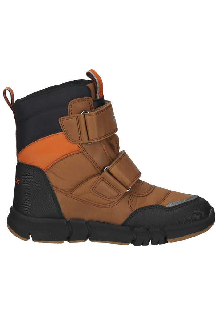 Geox Stiefelette Lederimitat/Textil Braun/Schwarz