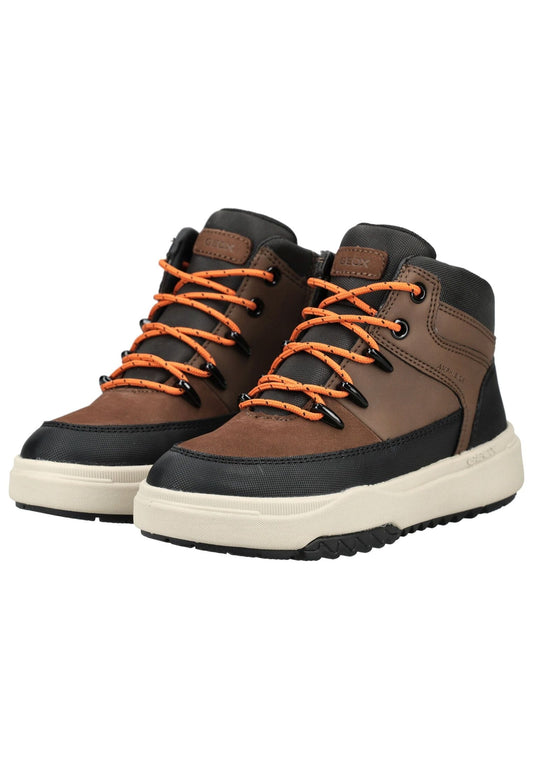 Geox Stiefelette Lederimitat/Textil Dunkelbraun
