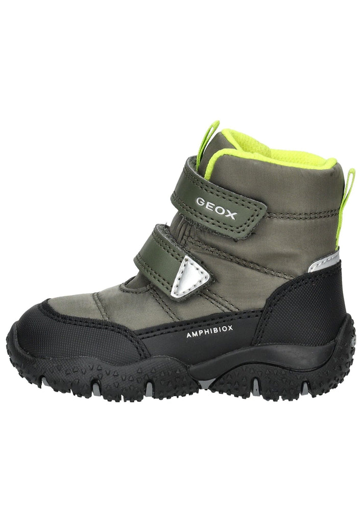Geox Stiefelette Lederimitat/Textil Dunkelgrün Warmfutter