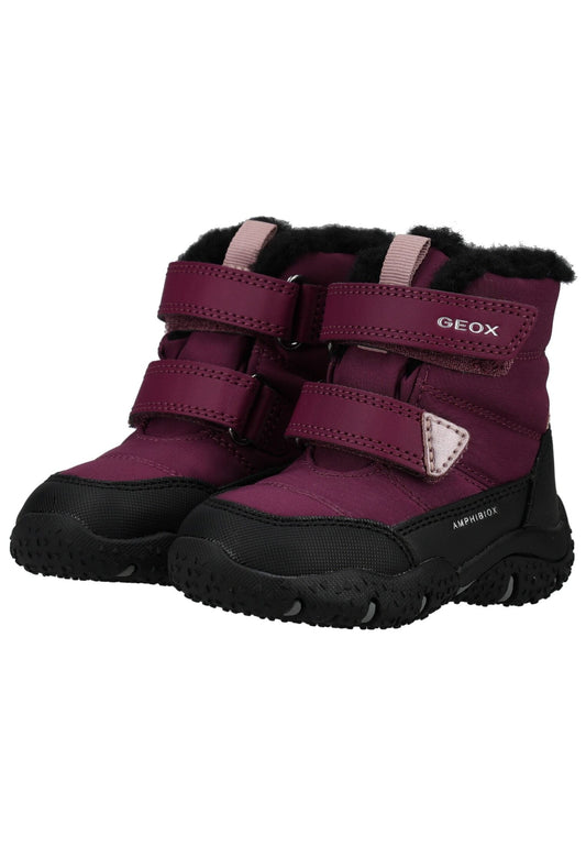 Geox Stiefelette Lederimitat/Textil Lila Warmfutter