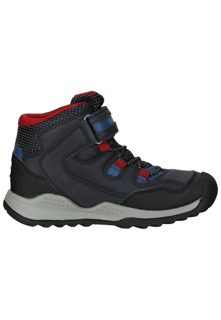 Geox Stiefelette Lederimitat/Textil Navy/Rot