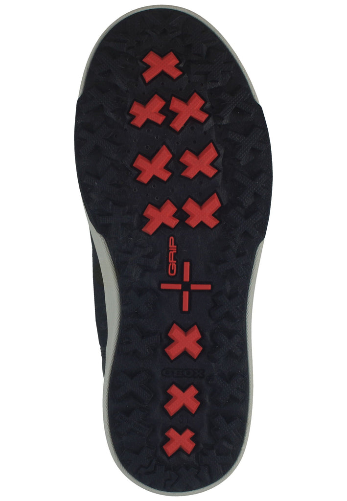 Geox Stiefelette Lederimitat/Textil Navy/Rot Warmfutter