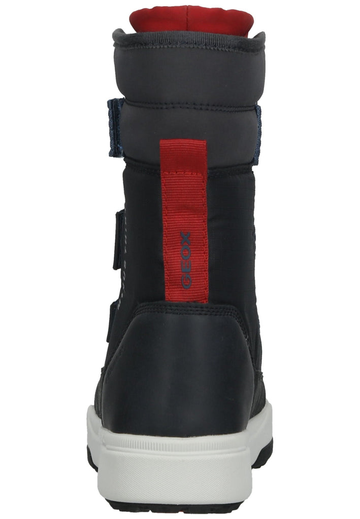 Geox Stiefelette Lederimitat/Textil Navy/Rot Warmfutter