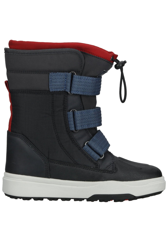 Geox Stiefelette Lederimitat/Textil Navy/Rot Warmfutter