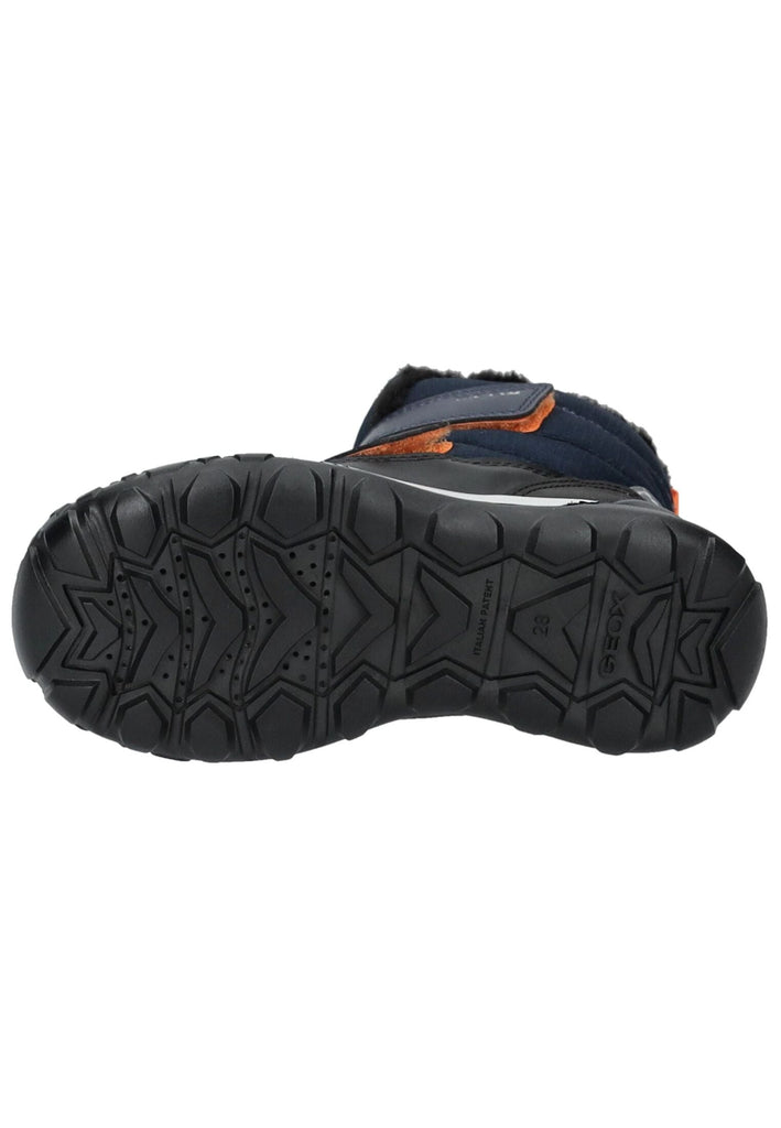 Geox Stiefelette Lederimitat/Textil Navy/Schwarz Warmfutter
