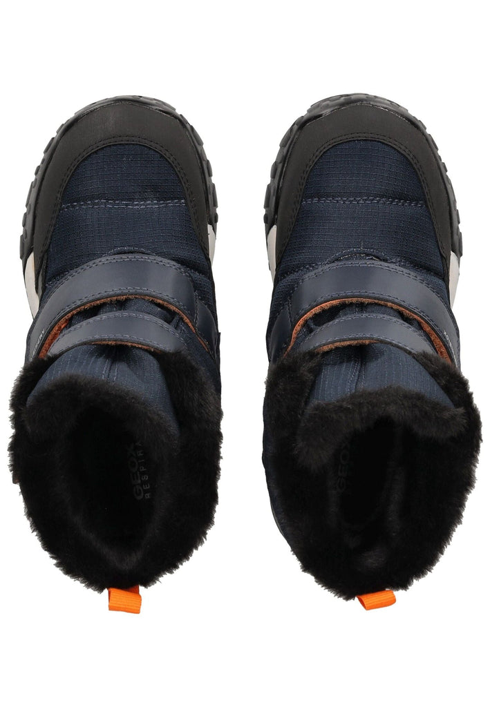 Geox Stiefelette Lederimitat/Textil Navy/Schwarz Warmfutter