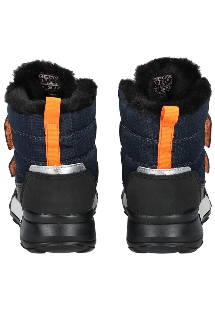 Geox Stiefelette Lederimitat/Textil Navy/Schwarz Warmfutter