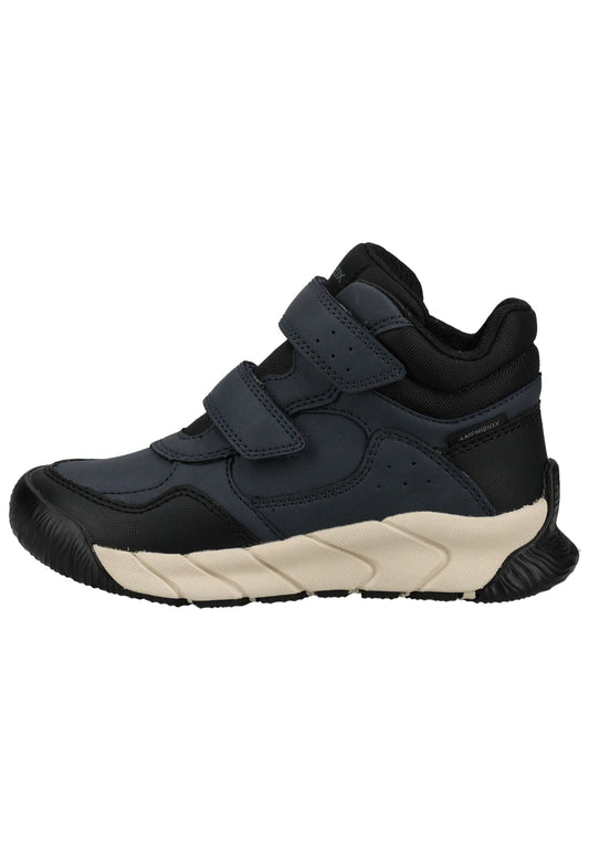 Geox Stiefelette Lederimitat/Textil Navy/Schwarz Warmfutter