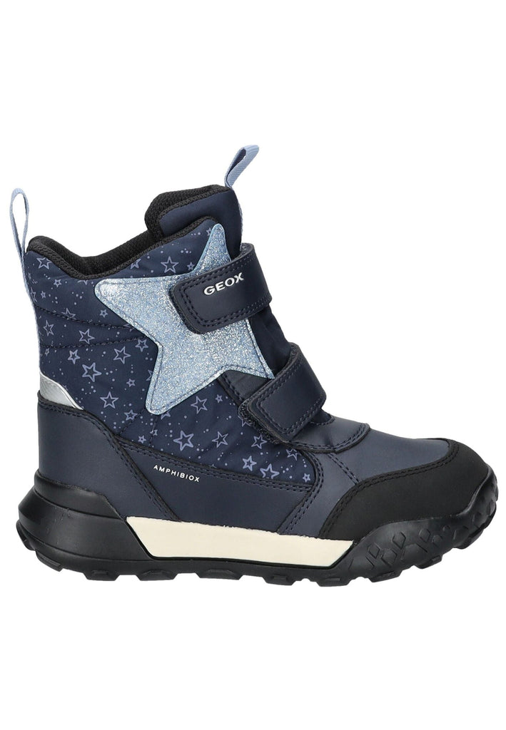 Geox Stiefelette Lederimitat/Textil Navy Warmfutter
