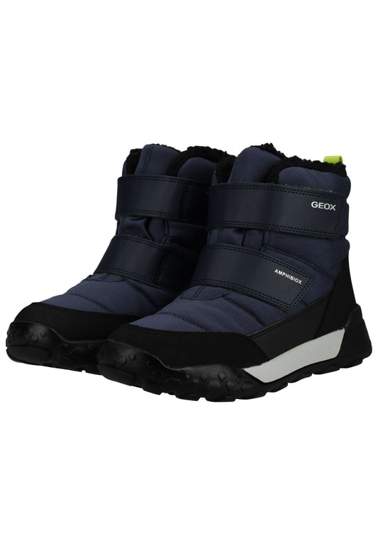 Geox Stiefelette Lederimitat/Textil Navy Warmfutter