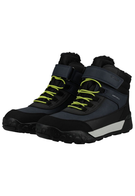 Geox Stiefelette Lederimitat/Textil Navy Warmfutter