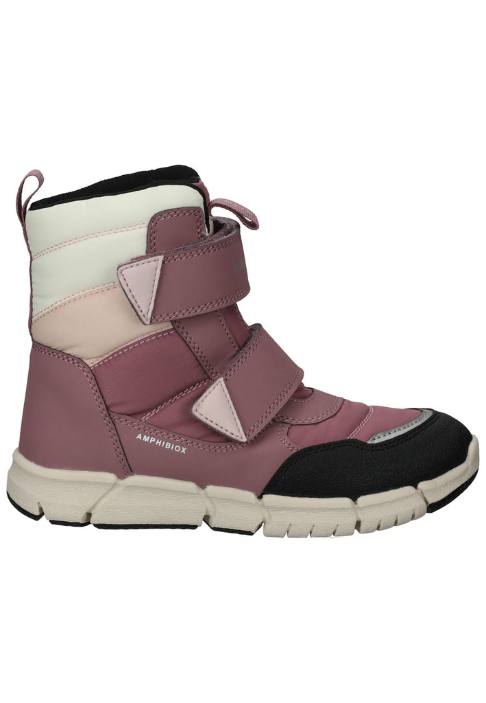 Geox Stiefelette Lederimitat/Textil Rose Warmfutter