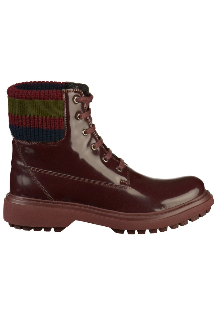 Geox Stiefelette Lederimitat/Textil Rot