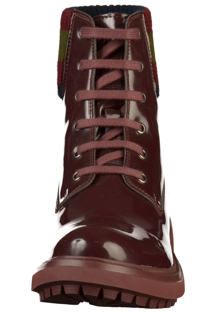 Geox Stiefelette Lederimitat/Textil Rot