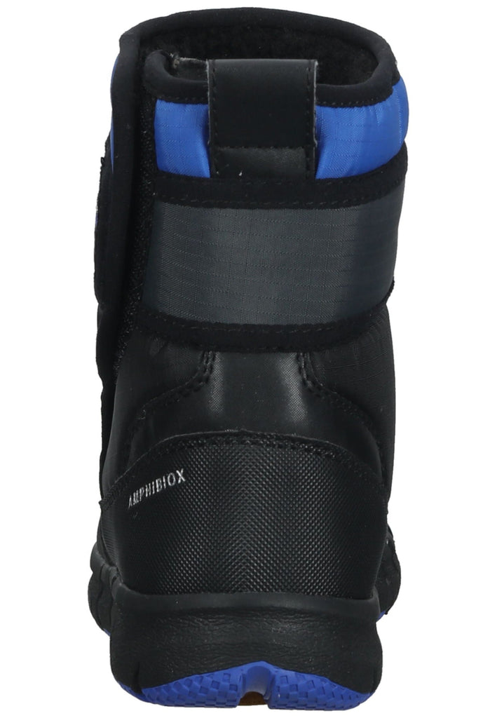 Geox Stiefelette Lederimitat/Textil Schwarz/Blau Warmfutter