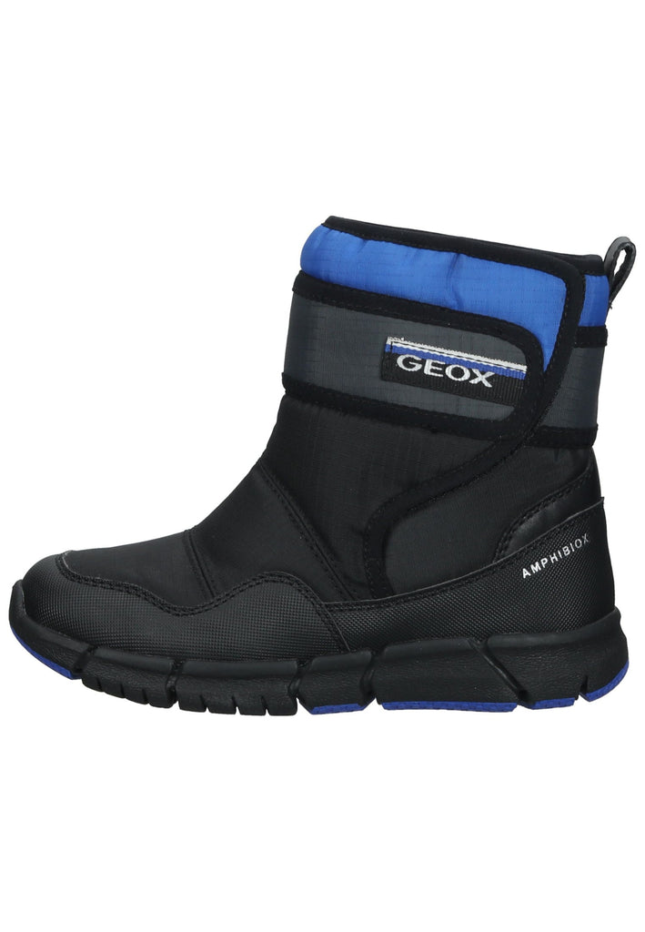 Geox Stiefelette Lederimitat/Textil Schwarz/Blau Warmfutter