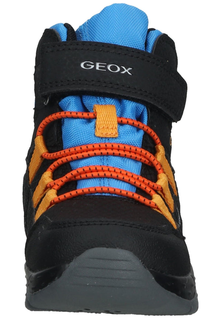 Geox Stiefelette Lederimitat/Textil Schwarz/Blau Warmfutter