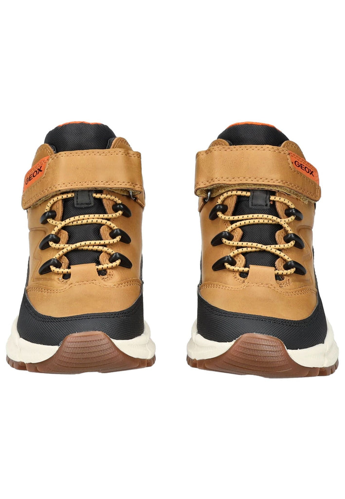 Geox Stiefelette Lederimitat/Textil Schwarz/Gelb