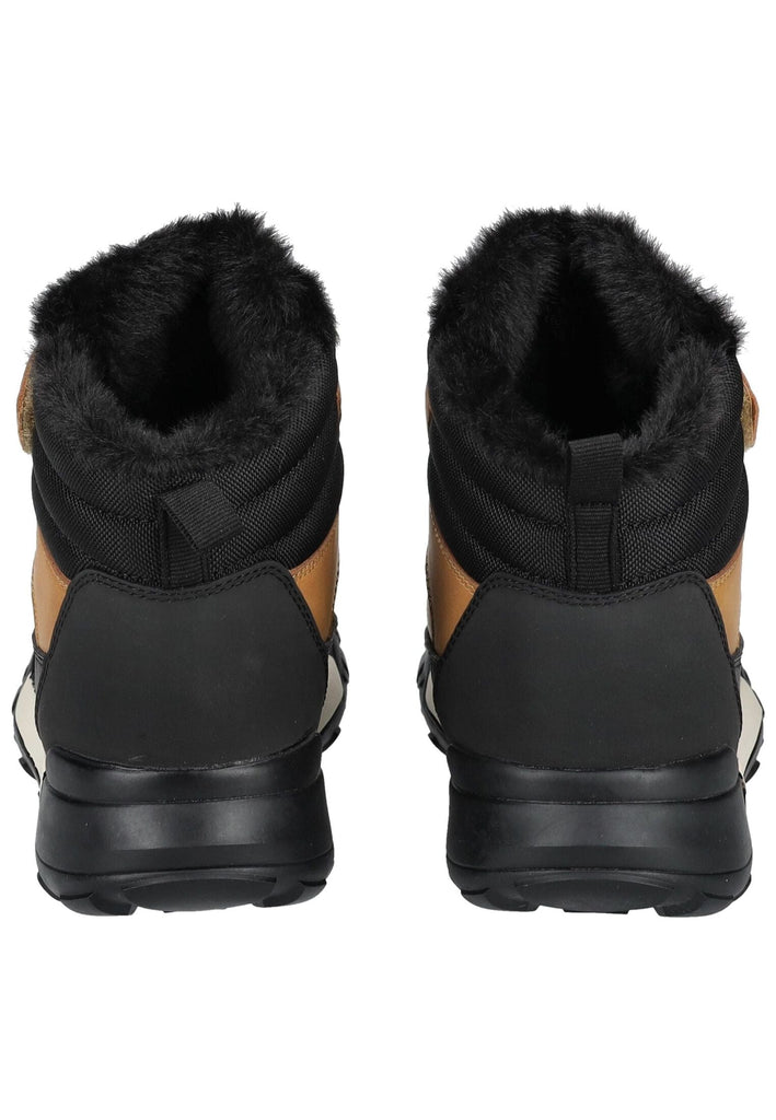 Geox Stiefelette Lederimitat/Textil Schwarz/Gelb Warmfutter