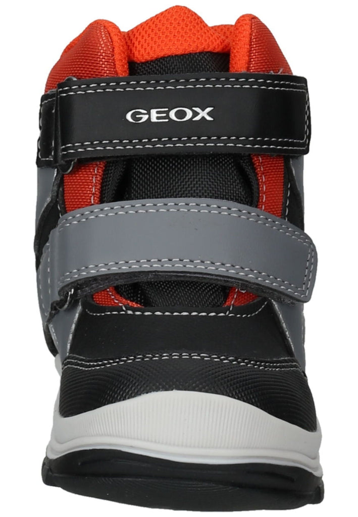Geox Stiefelette Lederimitat/Textil Schwarz/Orange Warmfutter