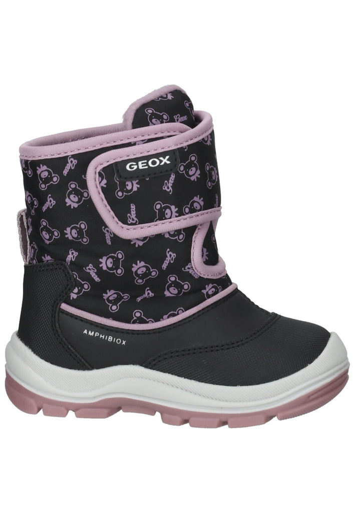Geox Stiefelette Lederimitat/Textil Schwarz/Pink