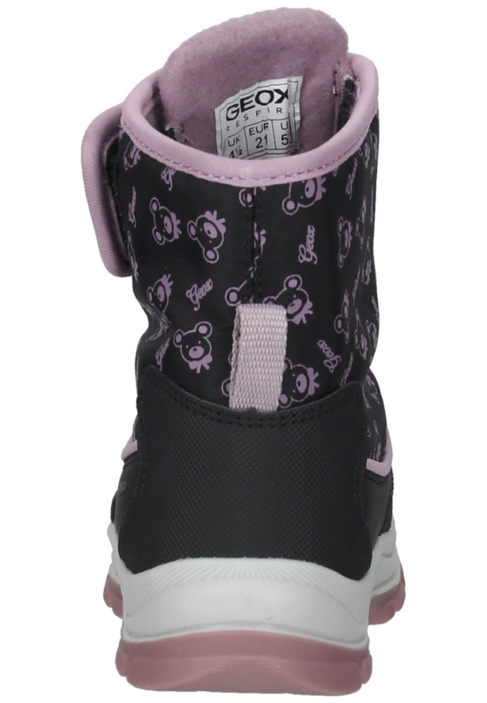 Geox Stiefelette Lederimitat/Textil Schwarz/Pink