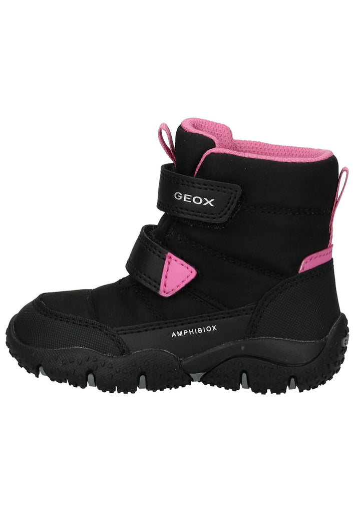 Geox Stiefelette Lederimitat/Textil Schwarz/Pink