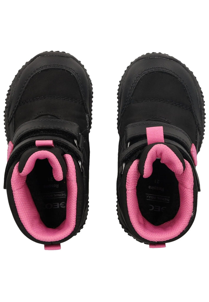 Geox Stiefelette Lederimitat/Textil Schwarz/Pink