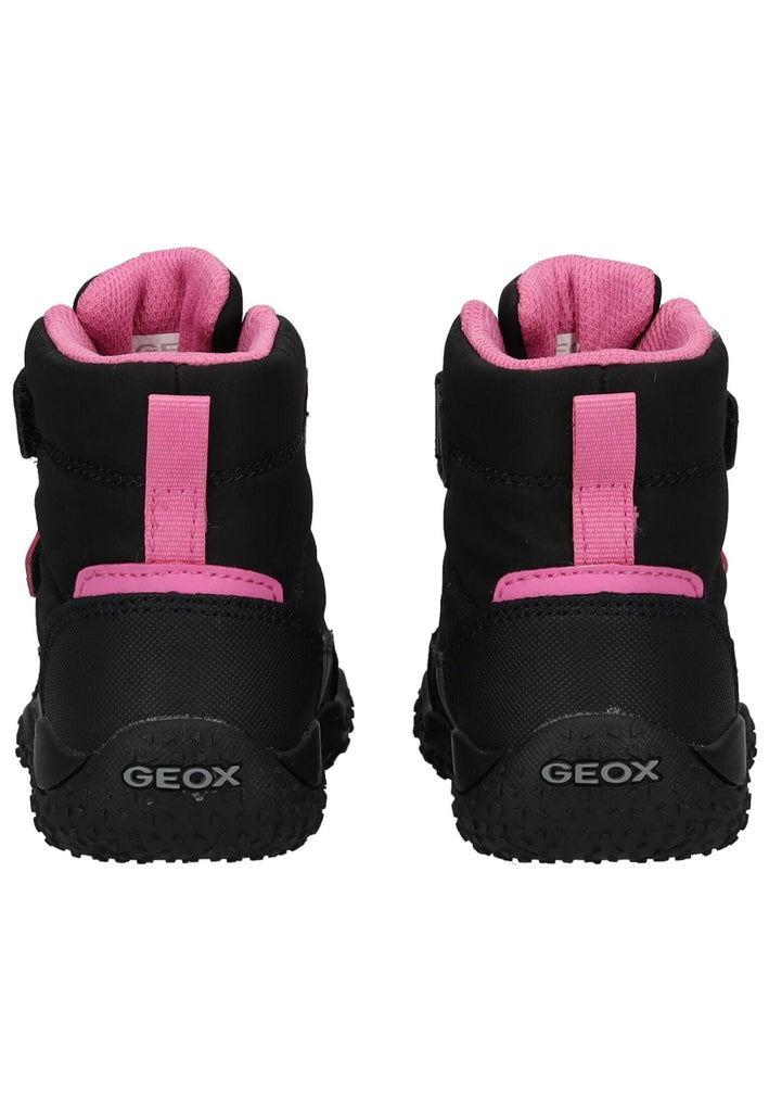 Geox Stiefelette Lederimitat/Textil Schwarz/Pink