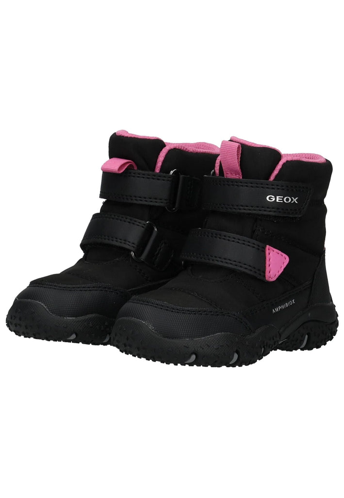 Geox Stiefelette Lederimitat/Textil Schwarz/Pink