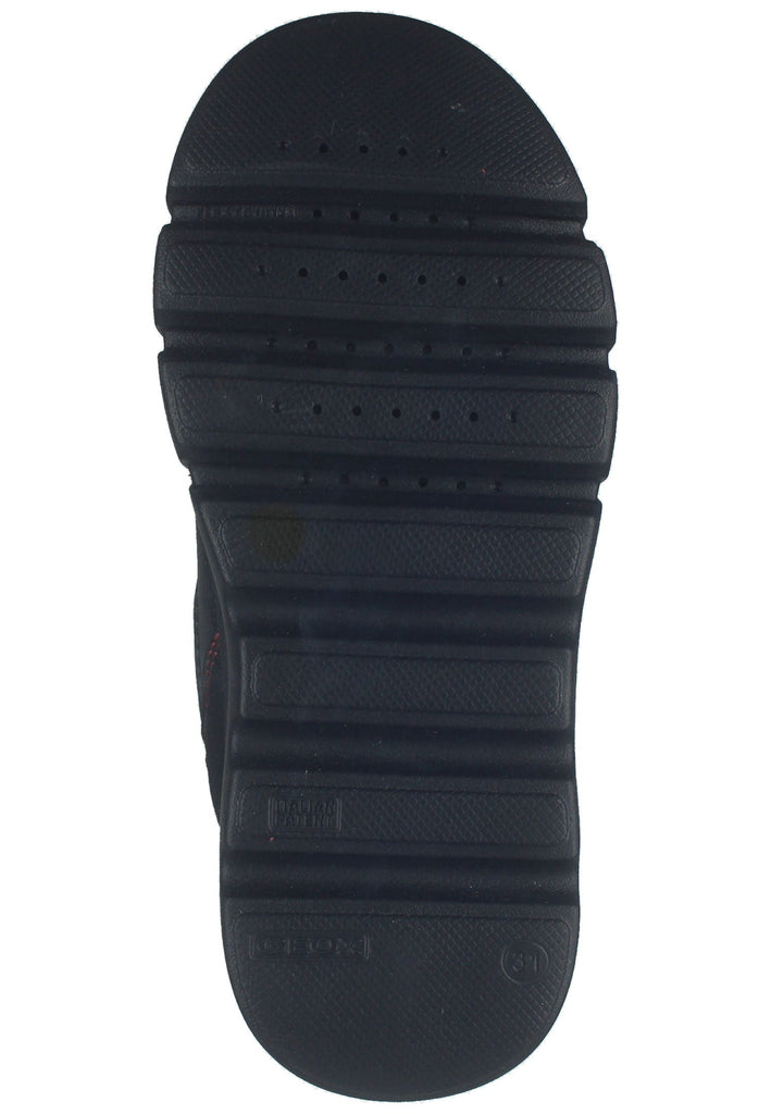 Geox Stiefelette Lederimitat/Textil Schwarz/Rot