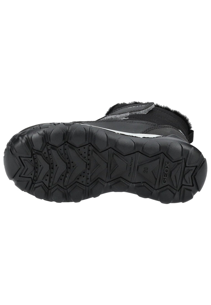 Geox Stiefelette Lederimitat/Textil Schwarz Warmfutter