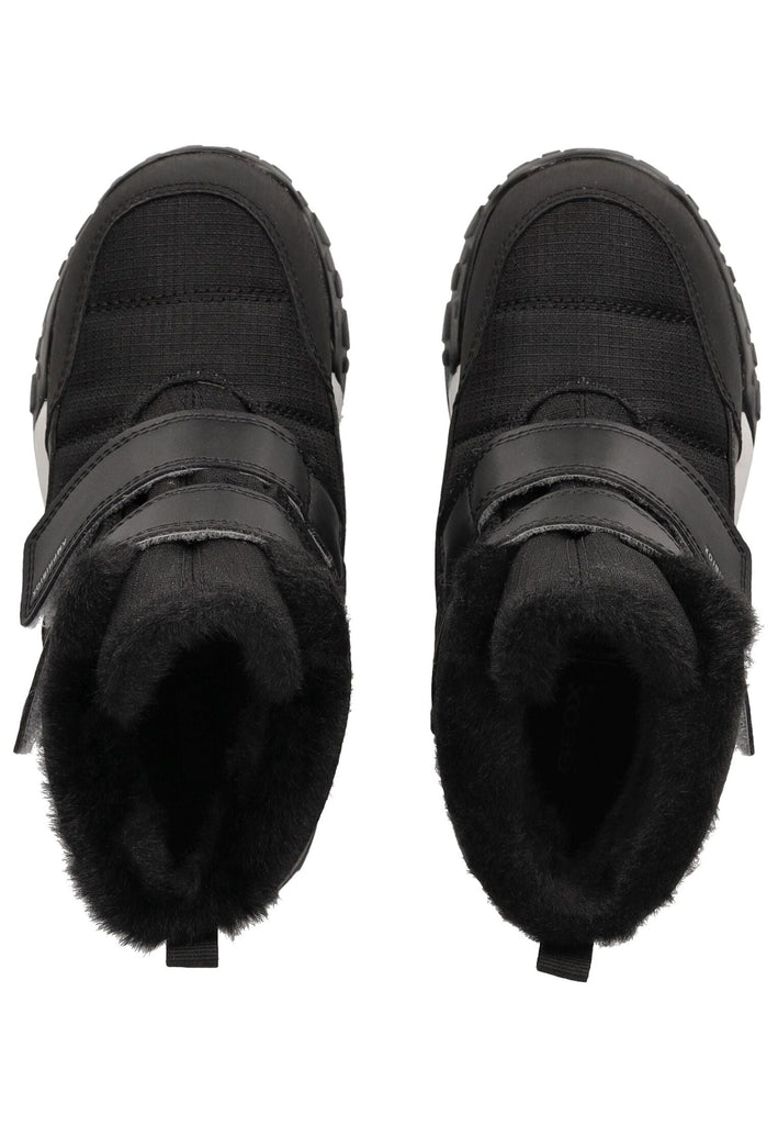 Geox Stiefelette Lederimitat/Textil Schwarz Warmfutter