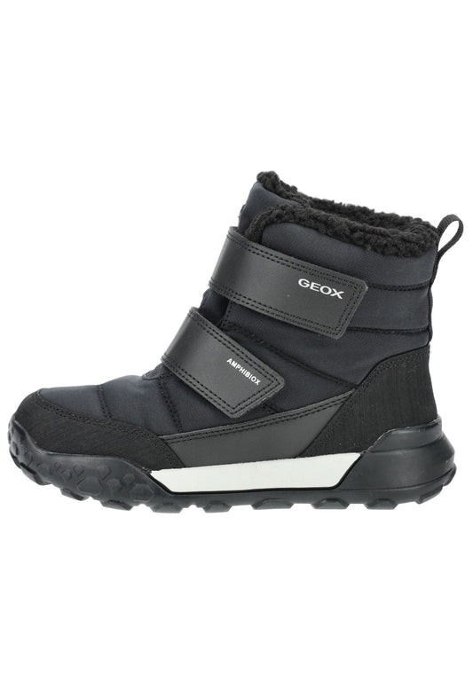 Geox Stiefelette Lederimitat/Textil Schwarz Warmfutter