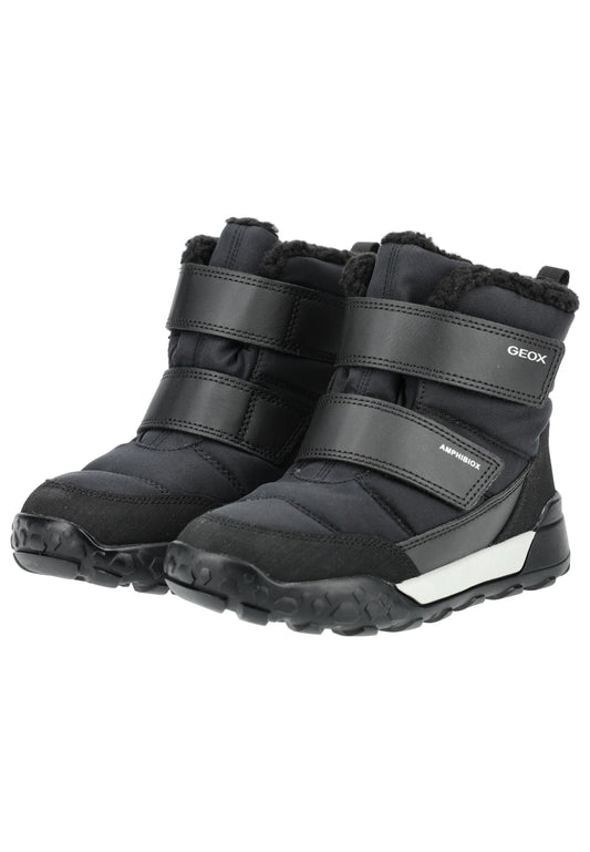 Geox Stiefelette Lederimitat/Textil Schwarz Warmfutter