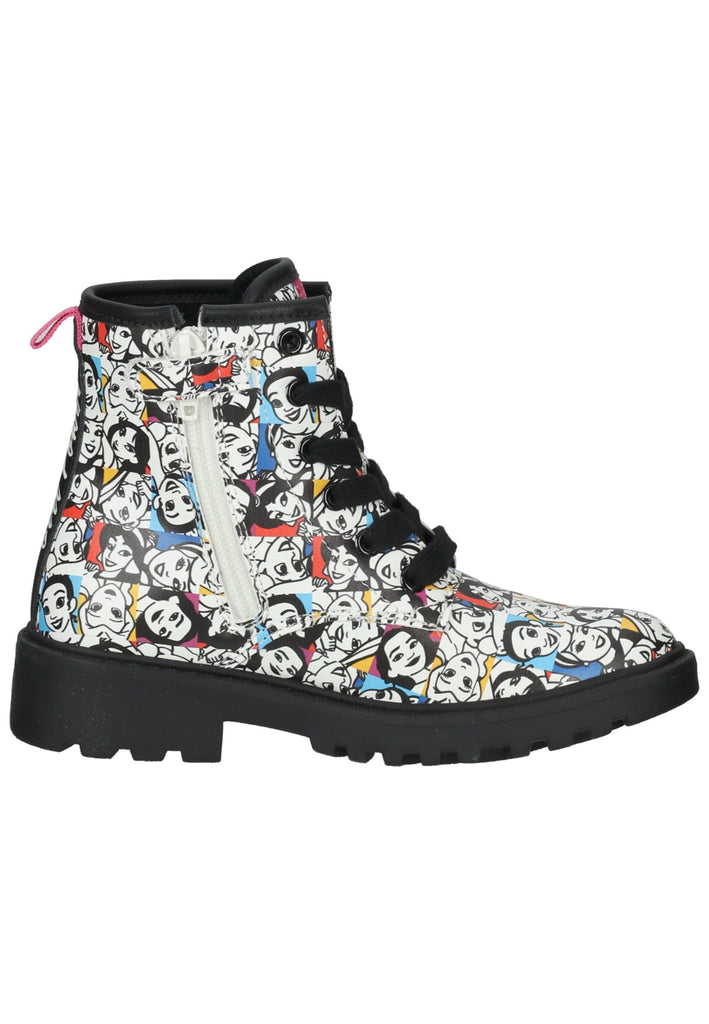 Geox Stiefelette Lederimitat Weiß Kombi